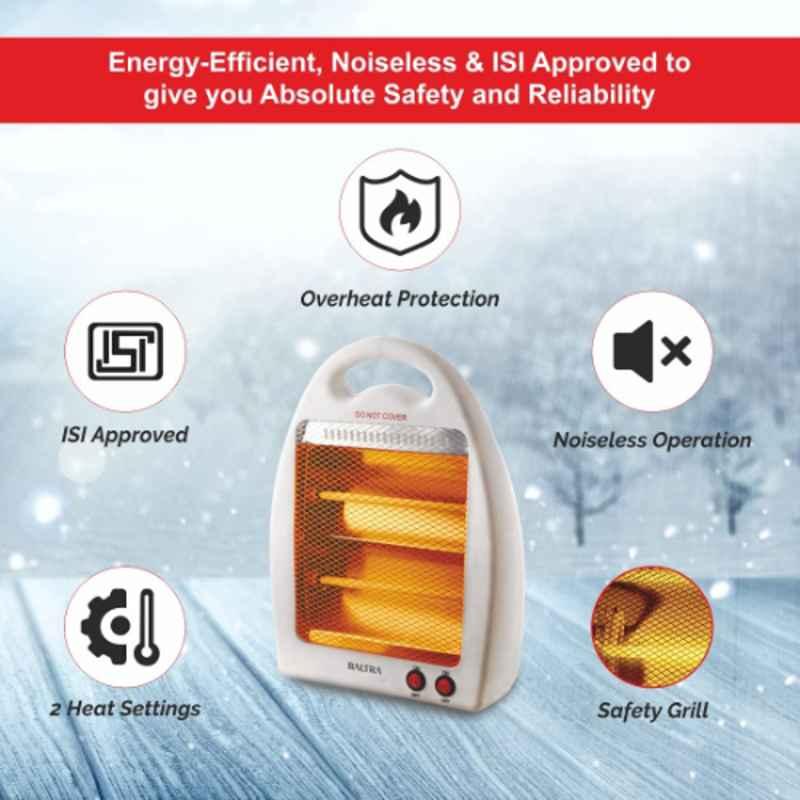 Baltra Flame 800W White 2 Rod Room Heater, BTH-125 Baltra Flame 800W White 2 Rod Room Heater, BTH-125